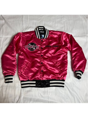 Women's Headgear Classics Pinky's Varsity Jacket XS Pink Black